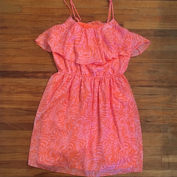 Lilly Pulitzer for Target Orange Flounce Dress - L - Picture 1 of 7